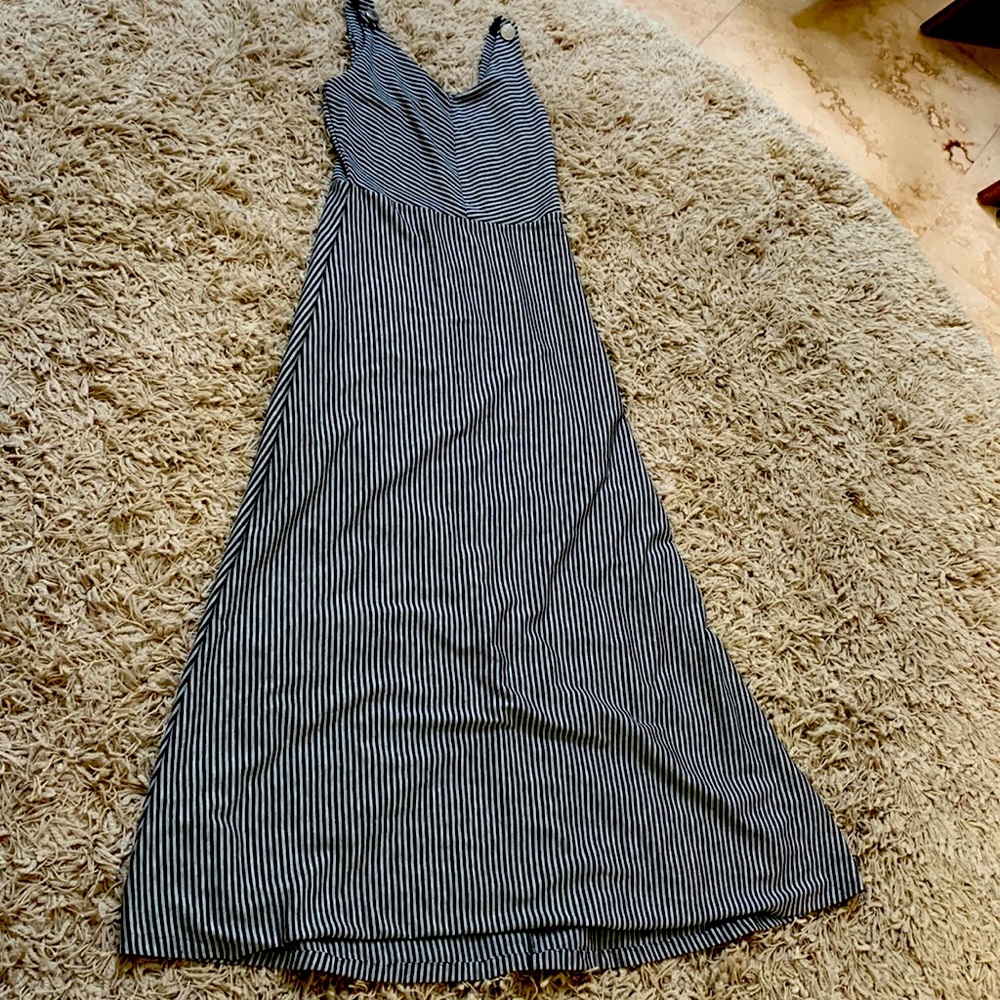 Sundress Striped Black & Gray Metal Buttons